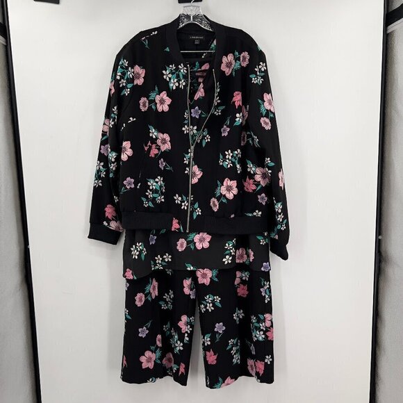 Lane Bryant The Allie Women's Plus 3 Piece Floral Pant Set Size 18/20 - Picture 1 of 13